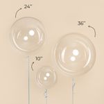 Шар (36''/91 см) Сфера, Deco Bubble, Прозрачный, Кристалл, 1 шт.