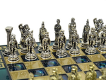 Шахматный набор подарочный с металлическими фигурами "Троя" 205*205мм. MN-150-1BL