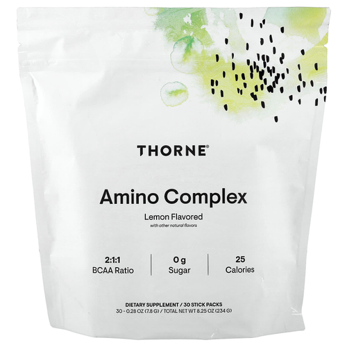 Thorne, аминокислотный комплекс, со вкусом лимона, 30 пакетиков по 7,8 г (0,28 унции)