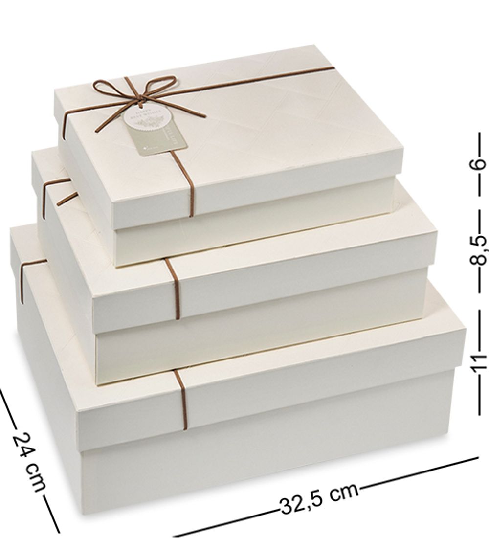 WF-167-A Набор коробок из 3 шт, молочный