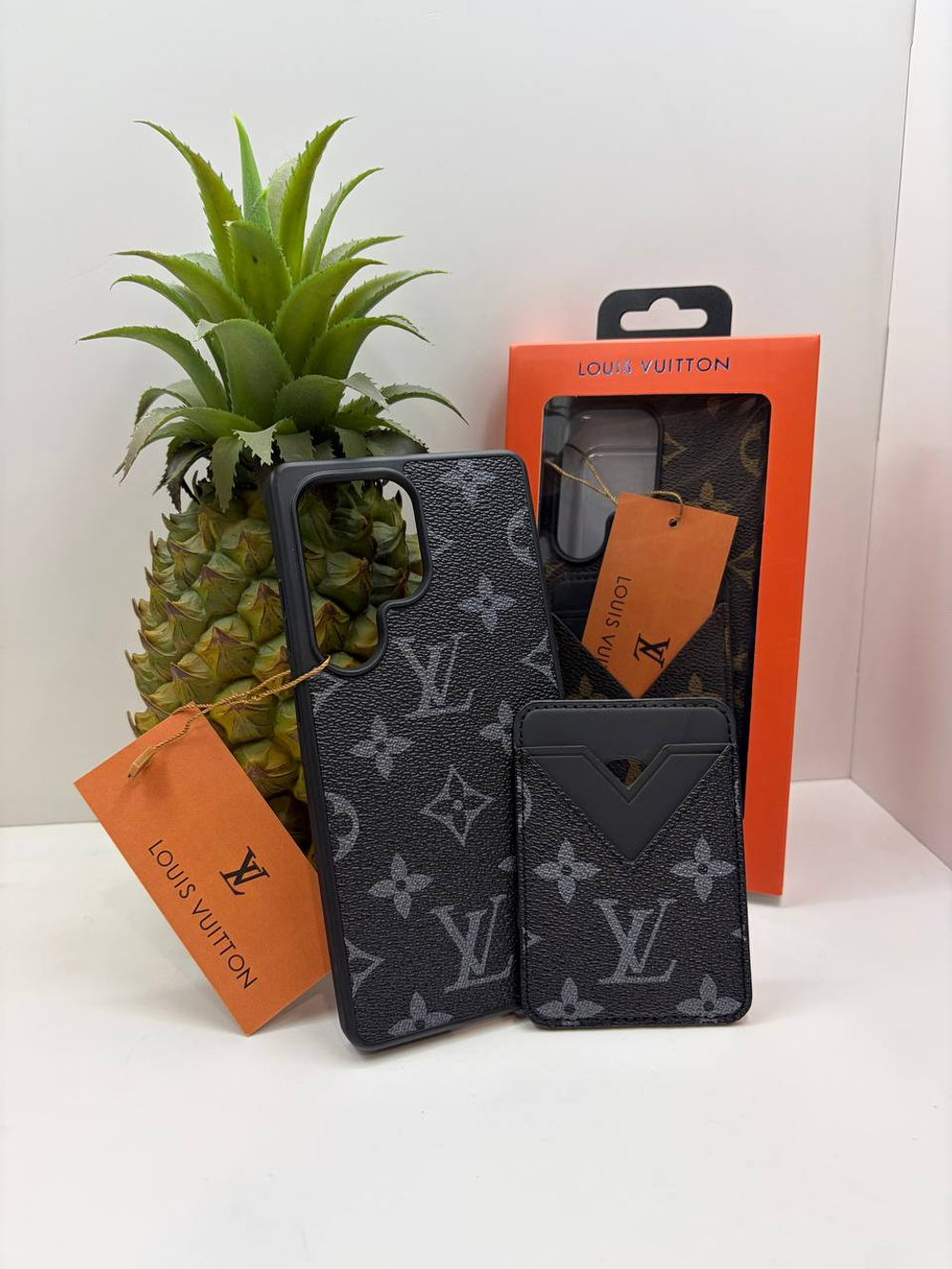 Накладка LOUIS VUITTON С КАРМАНОМ для Samsung S25 Ultra