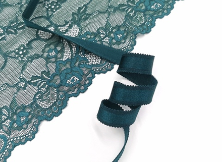 _Бретелечная резинка, 20мм, с фестонами, Lauma, сосна (Артикул: BR507/20-1994), м