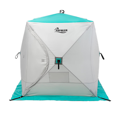 Палатка зимняя п/автомат Premier Fishing Куб 1.8x1.8x2м 2000мм PR-ISC-180BG Бирюза-Серый