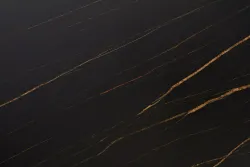 "Рио" стол из HPL 300х120см, цвет столешницы "черный мрамор", угол R3мм