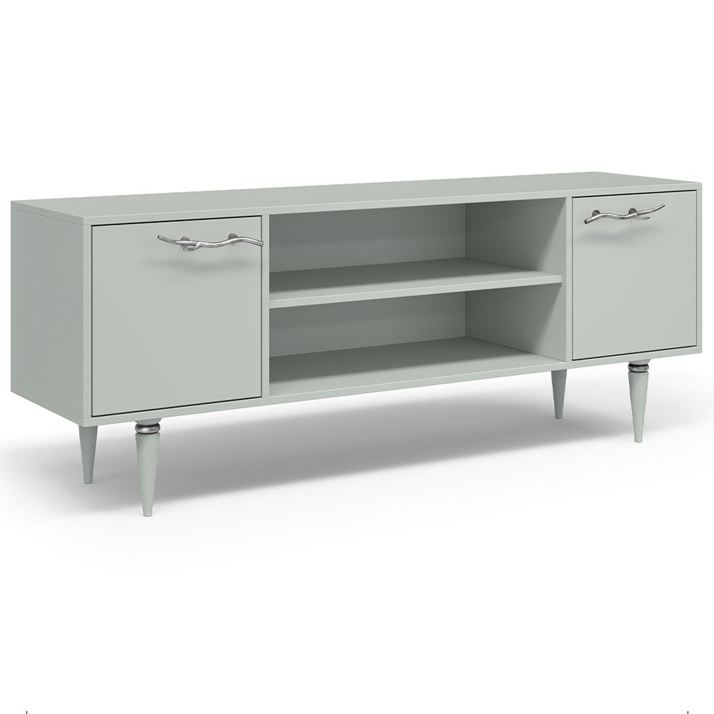 Тумба под ТВ Арт Колор matte 155см Классик Сильвер Серый дым матовый