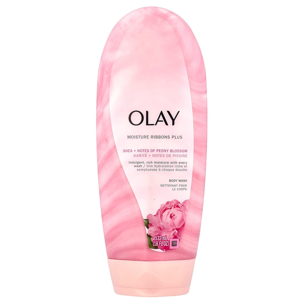 Olay, Гель для душа с увлажняющими лентами, ши и нотки пиона, 532 мл (18 жидк. унц.)