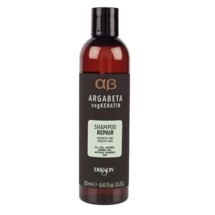 Шампунь для ослабленных и химически обработанных волос с гидролизированными протеинами риса и сои Dikson Argabeta vegKERATIN Repair Shampoo 250мл