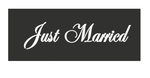 Трафарет "Just Married" (Молодожены) 25*10 см (надпись 20*5 см)