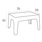 Столик пластиковый журнальный Siesta Contract Box Table, черный