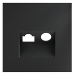 Накладка для розетки TV+RJ45 кат. 6, S70 (графит)