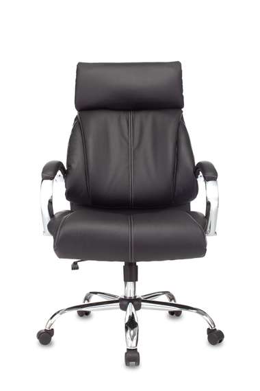 Кресло руководителя Бюрократ T-9904NSL черный эко.кожа крестов. металл хром