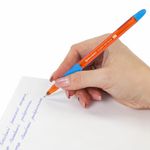 Ручка шариковая масляная с грипом BRAUBERG GLASSY SKY BLUE, СВЕТЛО-СИНЯЯ, узел 0,7 мм, линия письма 0,35 мм, 144107