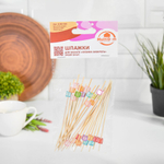 Шпажки для канапе "Кубики акварель" 24шт 12см