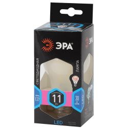 Лампа светодиодная ЭРА F-LED A60-11W-840-E27 frost 11Вт филамент груша матовая нейтральный белый свет E27 | Филаментные декоративные