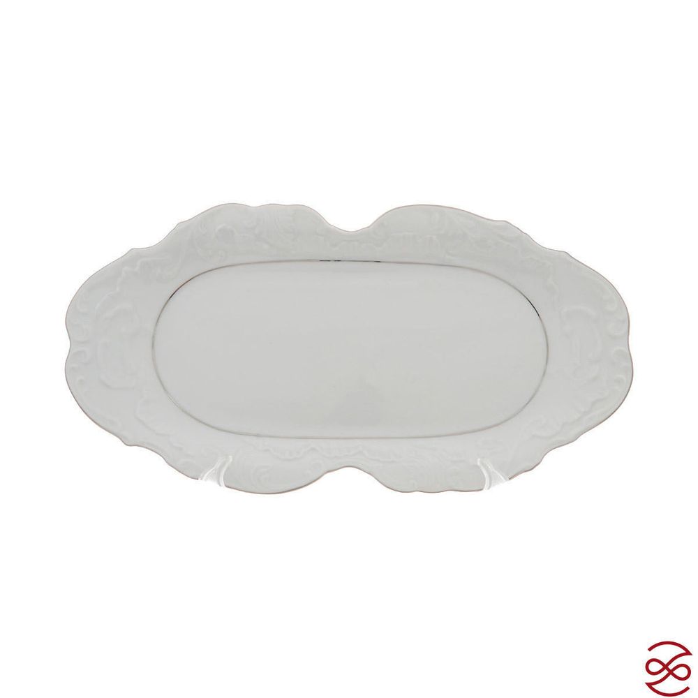 Блюдо овальное Repast Rococo с платин.полос.36 см