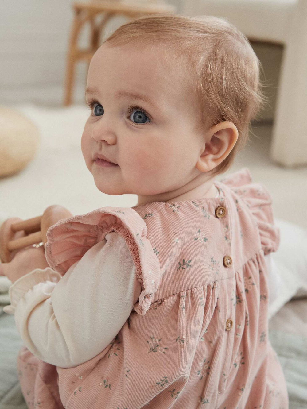 Комбинезон и боди в комплекте для девочки Next Q94-787, Розовый, Молочный