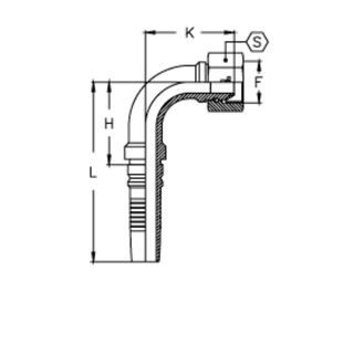 Фитинг DN 25 BSP (Г) 1.1/4 (90) Interlock