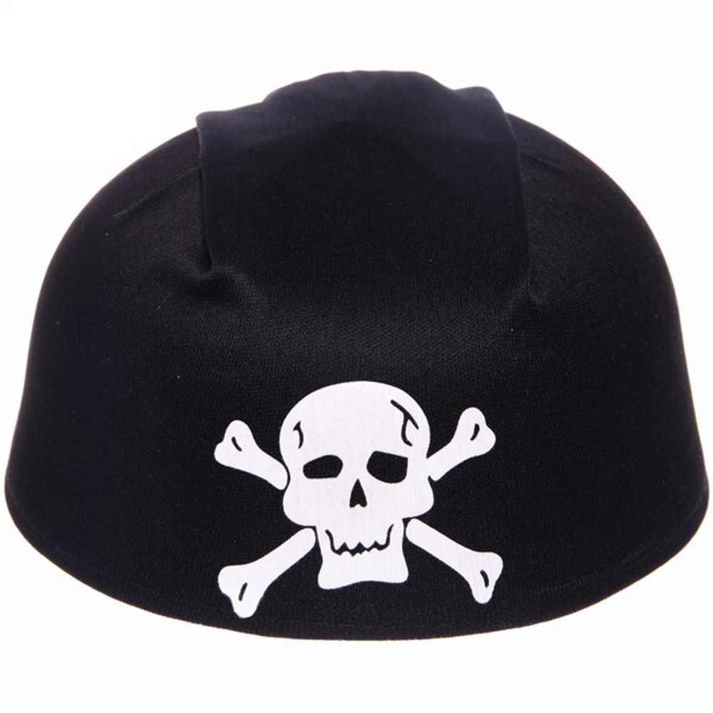 Шляпа-бандана карнавальная «Пират» черный с белым