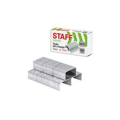 Скобы д/степ. №10 STAFF 1000 штук, 220428