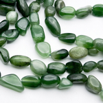 Нефрит бусины, галтовка, размер около 7-10 мм, цена за нить 38 см