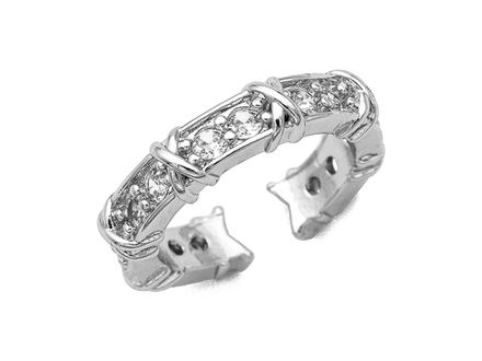 Кольцо "Дорожка" 5,5мм, со стразами