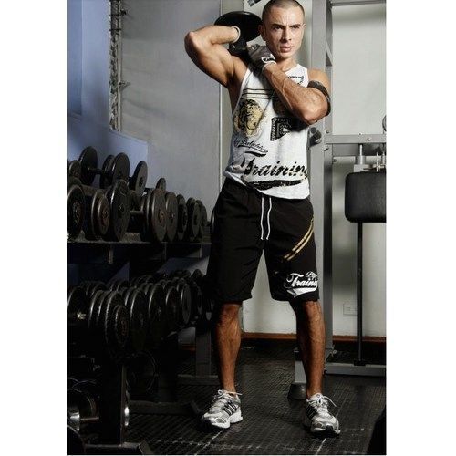 Мужские шорты черные  пляжные Asitoo Black Training Pipe Beach Shorts