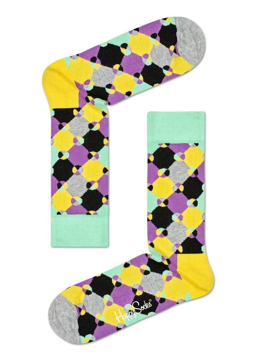 Носки унисекс Diamond Dot Sock с геометрическим принтом (Размер: 29) (Цвет: синий с белым)