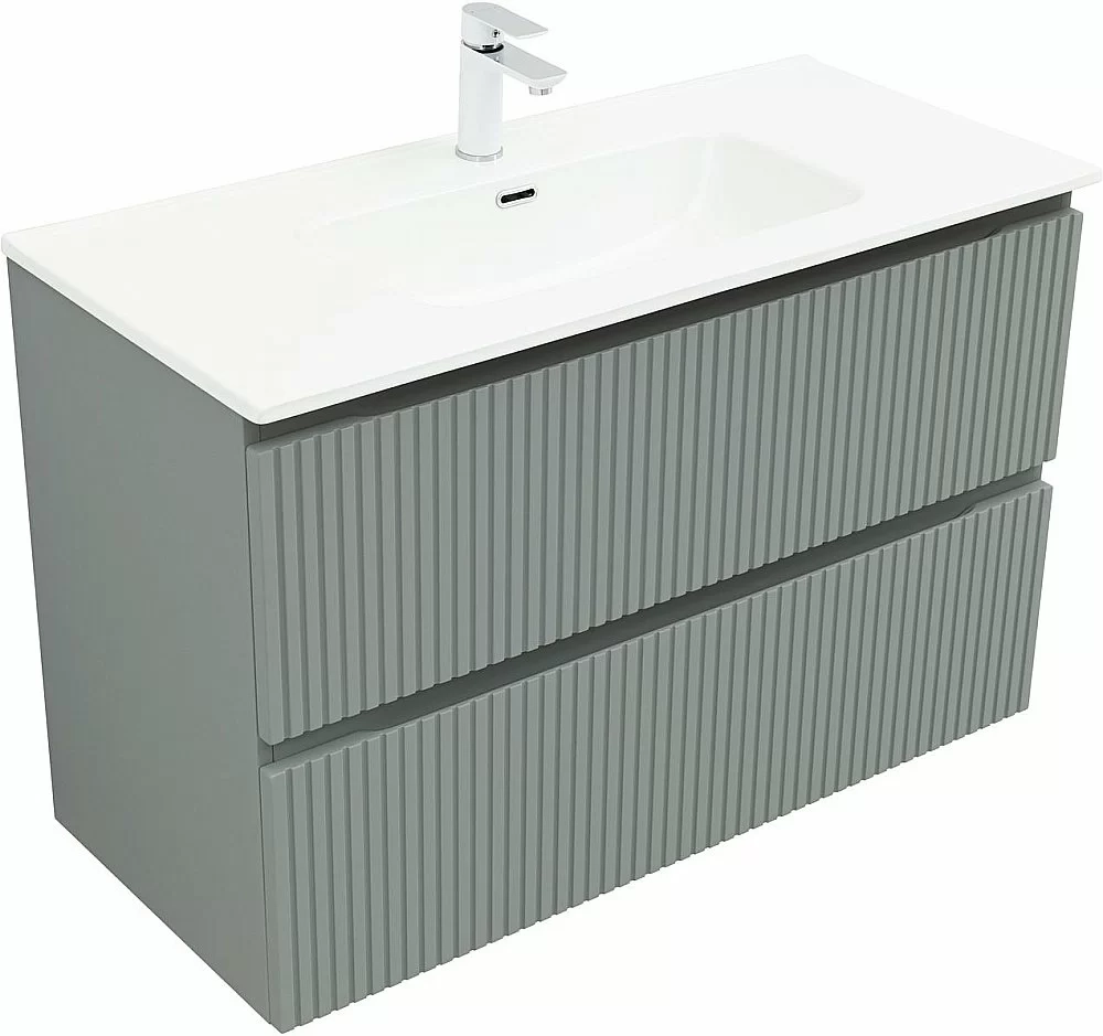 Тумба с раковиной Aquanet Джейн (Flat) 335436/330426 100 мисти грин