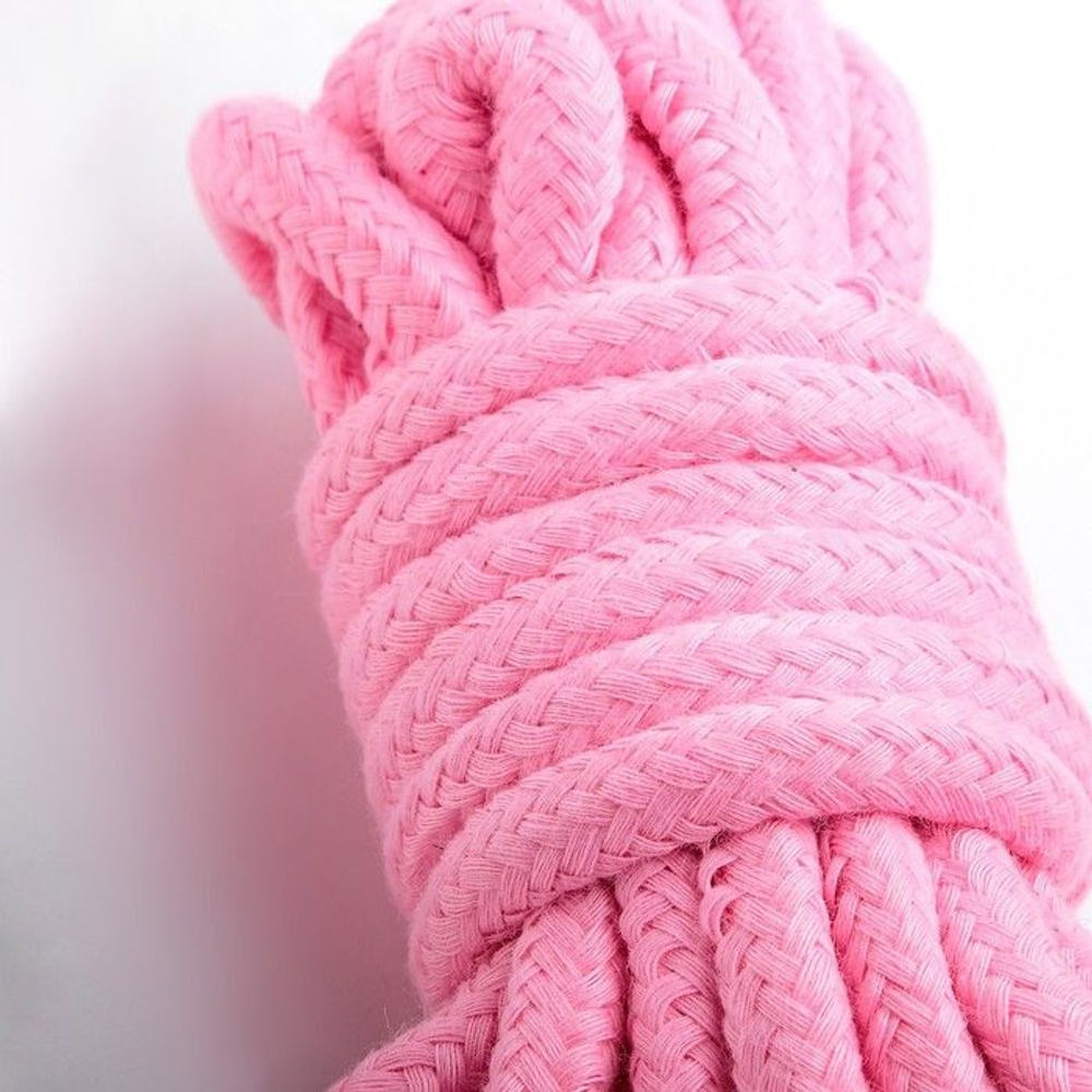 Розовая мягкая веревка для бондажа - 5 метров (Цвет: розовый)