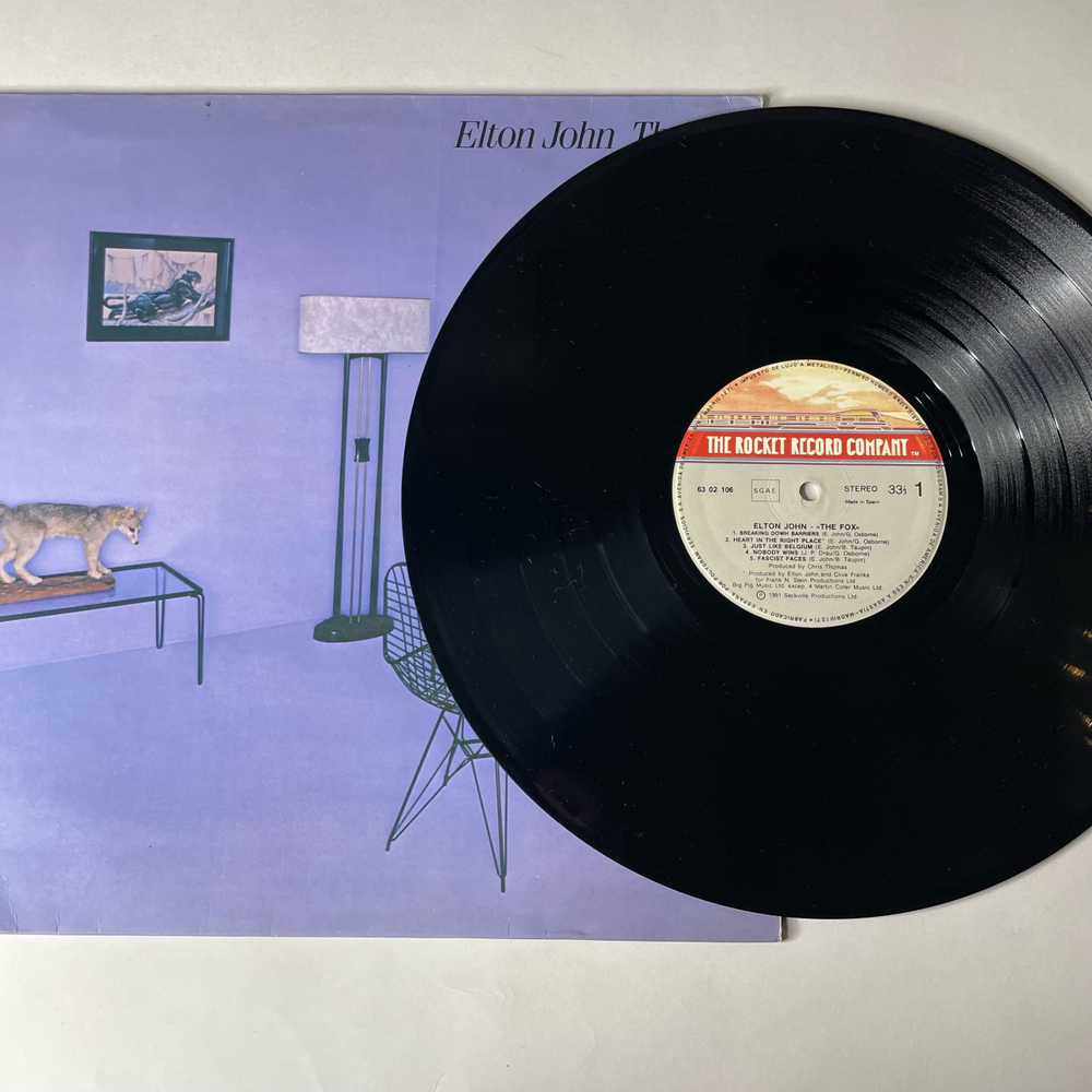 Винтажная виниловая пластинка LP Elton John The Fox (Испания 1981)