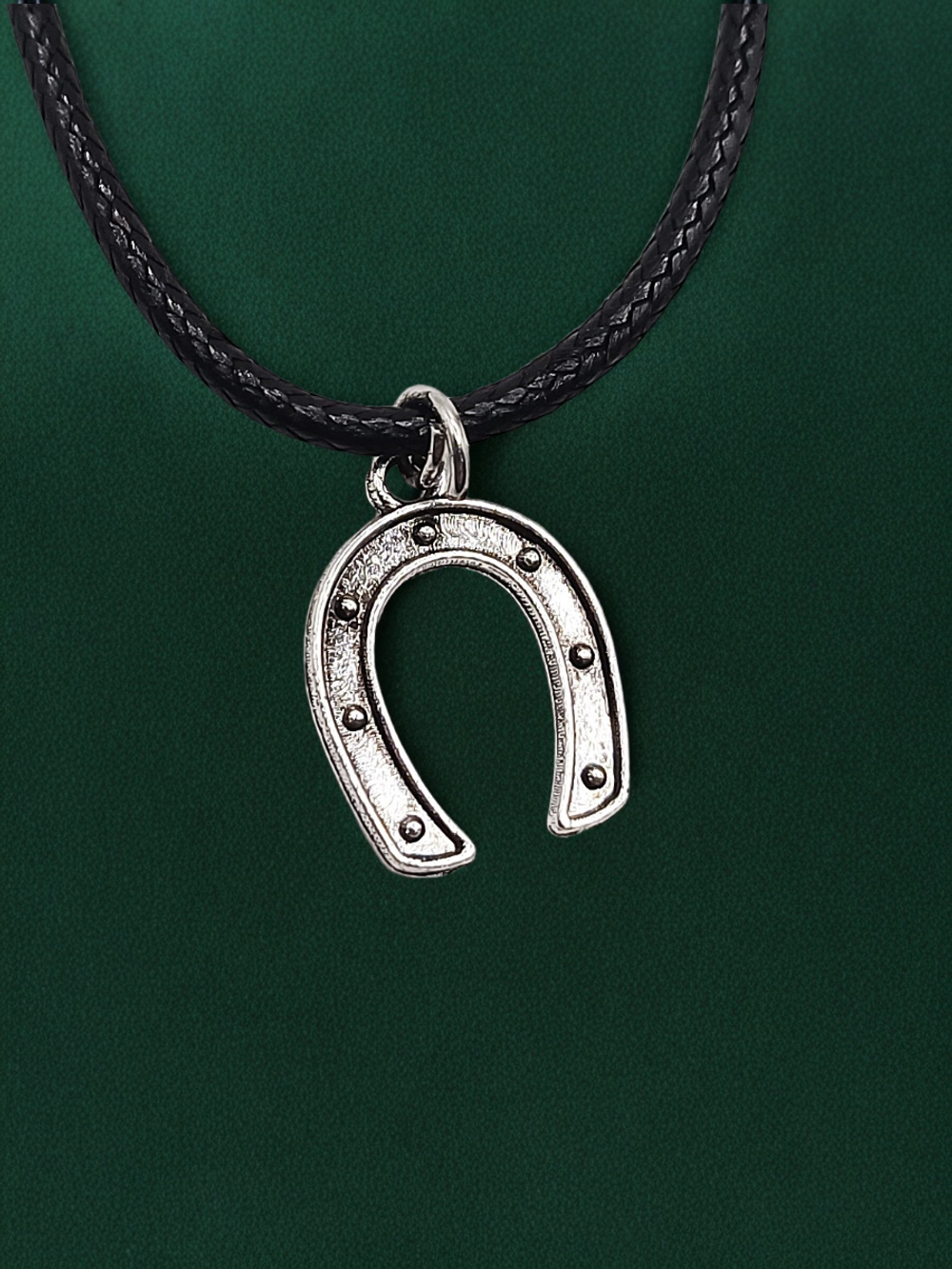 Кулон Счастливая подкова. Серебристый