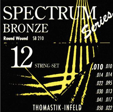 Струны для 12-струнной акустической гитары, бронза, 10-50, Thomastik SB210 Spectrum Bronze