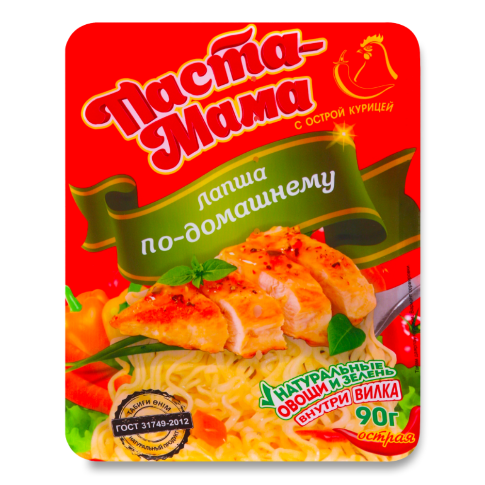 Лапша Паста Мама со вкусом острой курицы в чашке 90 гр