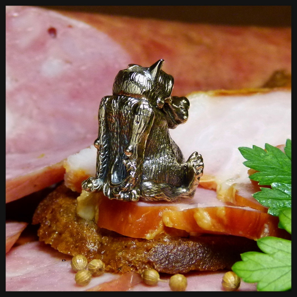 Бусина "Обжора" для темляков или браслетов , латунь