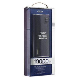 Внешний Аккумулятор (Power Bank) Remax RPP-155 10000 mAh (2A, 2USB, LCD) Черный