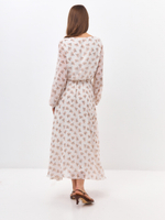 Платье Milana молочное в цветочек