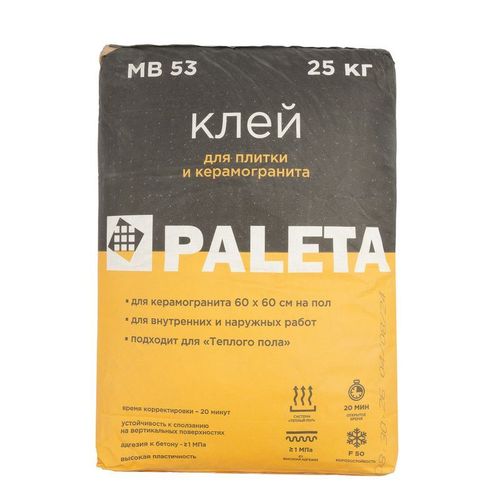 Клей для плитки Paleta MB 53 С1 25 кг