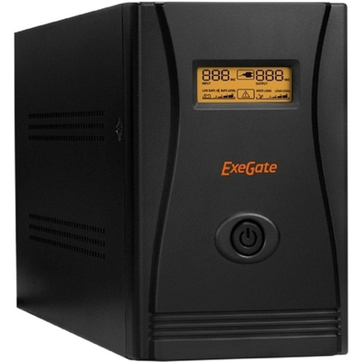 Exegate EP285519RUS ИБП ExeGate SpecialPro Smart LLB-2000.LCD.AVR.EURO.RJ.USB <2000VA/1200W, LCD, AVR, 4 евророзетки, RJ45/11, USB, Black>
