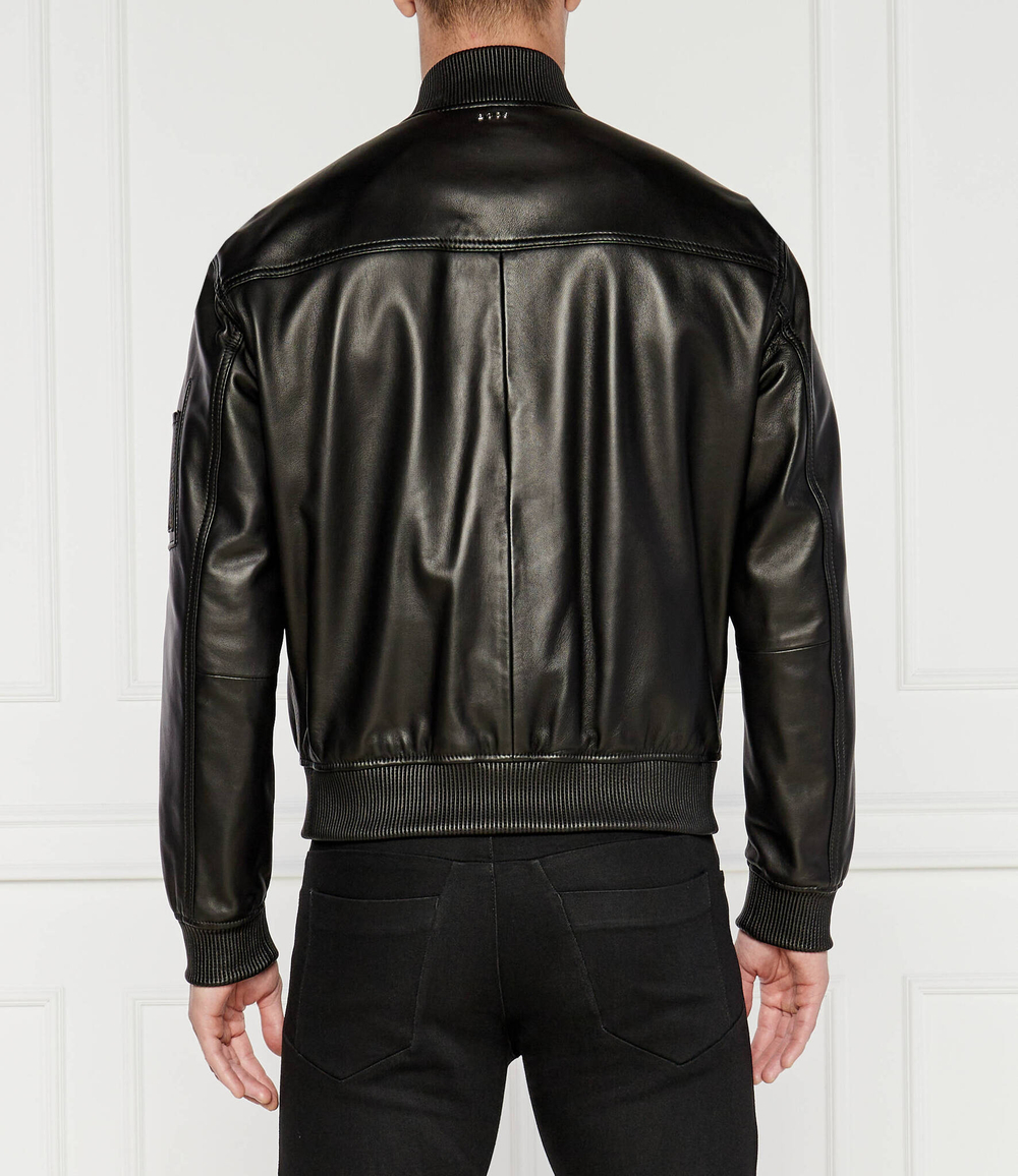 Кожаная куртка бомбер maidoc BOSS BLACK - черный(50523543)