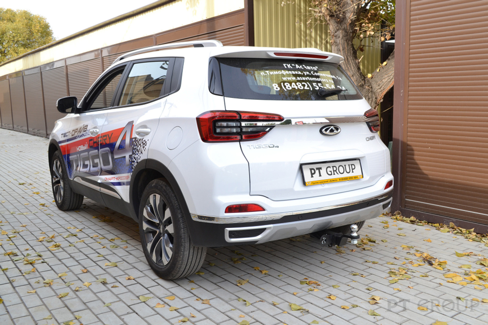 Фаркоп с унив. электрикой Smart, съемный квадрат, Chery Tiggo 4 2021- (паспорт и сертификат) ПТ ГРУПП.CTH-21-991122.00