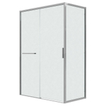 Душевое ограждение Grossman Style 100.K33.05.110.10.02-200.K33.05.100.10.02 (110х100х195) раздвижная(левая),хром,стекло шиншилла,2 места