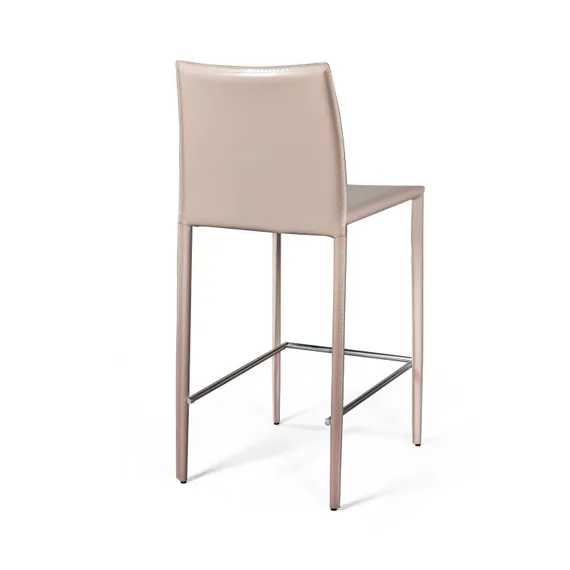 Стул полубарный Rolf, кожа капучино