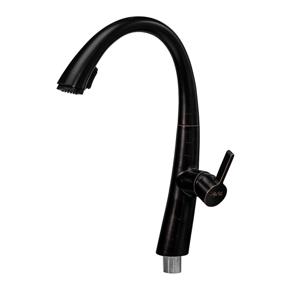 Смеситель для кух 35к ПСМ-301-9 STEEL BLACK тип См-МОЦБИвА, выс пов.излив, выд, лейкаЧЕРНЫЙ-БРОНЗА