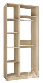 Шкаф 2-х ств Спальня Мадлен (дуб сонома/дуб шале серебро)