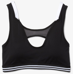 ТОП теннисный Lacoste Contrast Accents And Cut-Outs Sports Bra - черный