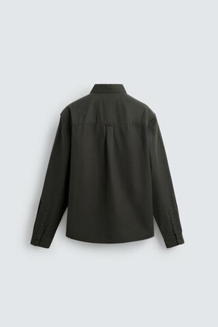 ZARA РУБАШКА ОКСФОРД, ХАКИ