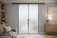 Раздвижная стеклянная перегородка ALBA TROVARE Via Interio 2.0 с двумя движущимися полотнамио