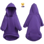 Кофта - толстовка для мелких пород собак «BRO Style», цвет фиолетовый, р 2XL (на флисе)