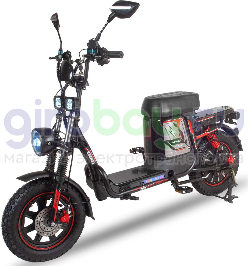 Электровелосипед Minako TITAN 2.0 Li-NMC (60V/30Ah) - Красный фото №2