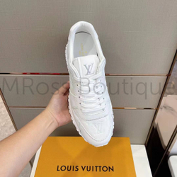 Мужские белые комбинированные кроссовки Louis Vuitton Run Away